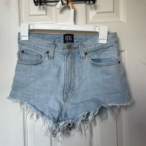 BDG high rise cheeky denim shorts